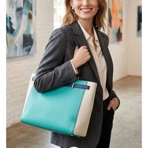 Kate Spade Teal and Navy Shoulder Bag